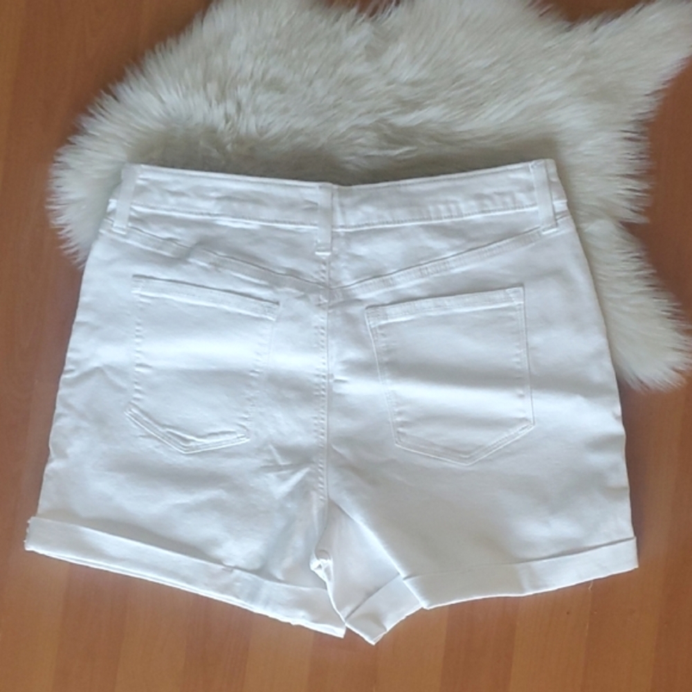 Nwt Sonoma Women's White Denim High Rise Shorts 16 - Picture 6 of 6